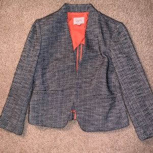 Ann Taylor Loft black pattern work blazer size 2.